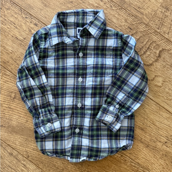 Janie and Jack Bundle 4 Long Sleeve Shirts 18-24 months Baby Boy Lot Linen Plaid - Picture 4 of 11